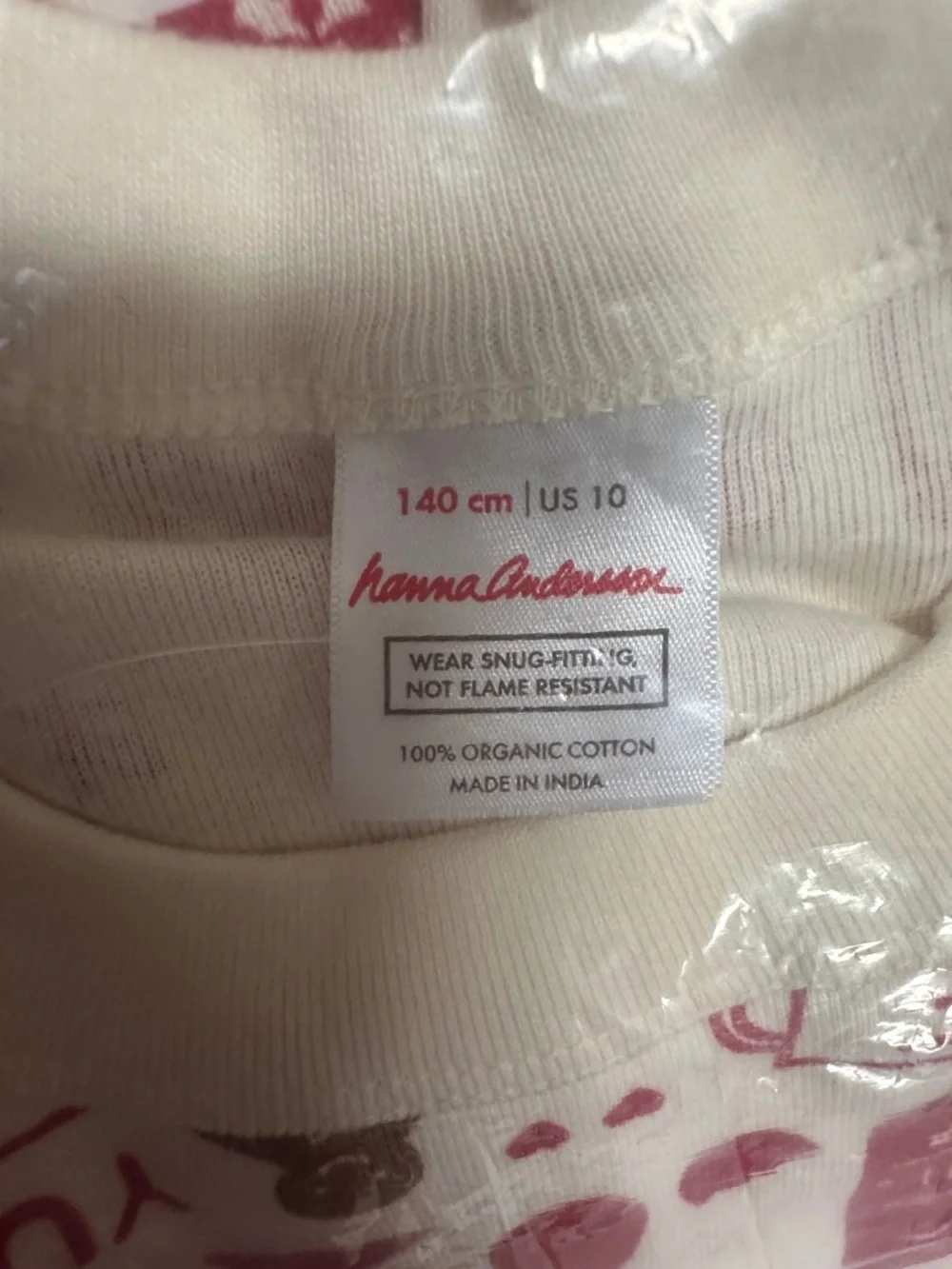Hanna Andersson Back To Baking 2pc Organic Cotton Pajama Set Red Green Holiday